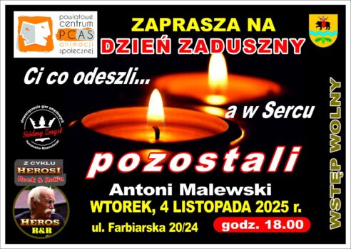 Koncert zaduszkowy odbędzie się w Powiatowym Centrum Animacji Społecznej